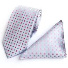Stylish Men's Ties Set Personality Dots Spots Necktie Handkerchief Sets for Party Meeting 2024 - buy cheap