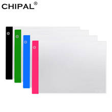CHIPAL-tableta de dibujo LED A4, Tablet de gráficos digitales, USB, atenuación, almohadilla de luz, tablero de copia, electrónica, arte, pintura, escritura 2024 - compra barato