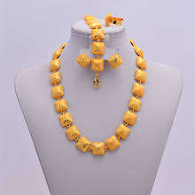Conjuntos de joyas de oro de Dubái para mujer, regalos de boda nupciales africanos, collar árabe, pulsera, pendientes, conjunto de anillos, joyería de cuentas, Regalo para mamá 2024 - compra barato