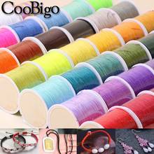 50M/1Roll Nylon Cord Thread Chinese Knot Macrame Shamballa String Colorful 0.8mm for Braided Bracelet DIY Tassels Beading Sewing 2024 - buy cheap