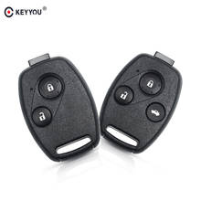 KEYYOU Car Key Case Shell Remote For Honda Accord CRV Pilot Civic Fit 2003 2007 2008 2009 2010 2011 2012 2013 With Rubber Pad 2024 - buy cheap