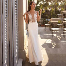Женское свадебное платье It's yiiya, белое атласное платье с открытой спиной и V-образным вырезом на лето 2020 2024 - купить недорого
