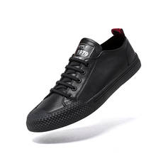 Genuine Leather Mens Shoes Fashion Men's Sneakers Casual Flats Men Spring Outdoor Designer Leisure Walk Comfortable Men Sneaker 2024 - buy cheap