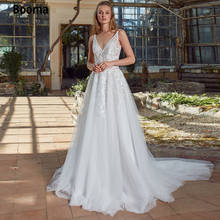 Booma-vestido de noiva estilo boho, rendas, branco, feito sob encomenda, modelo de princesa 2024 - compre barato