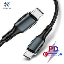 KSTUCNE-Cable USB tipo C a USB C para móvil, cargador de carga rápida 3,0 USBC PD, USB-C, para Samsung S9, Oneplus 7 Pro 2024 - compra barato