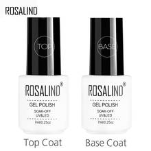 ROSALIND Top Base Coat Gel Polish UV Shiny Sealer Soak off Reinforce 7ml Long Lasting Nail Art Manicure Gel Lak Varnish Primer 2024 - buy cheap