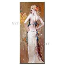 Pretty Girl With Bare Back Oil Painting Beautiful Abstract Handpainted Modern High Quality Unframed On Canvas Wall Art Home 2024 - buy cheap