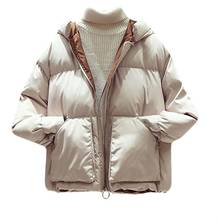 G1469 осень-зима 2020, новинка, женская модная короткая свободная толстовка с капюшоном, куртка с хлопковой подкладкой, пальто, дешевая оптовая продажа 2024 - купить недорого