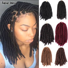 Trend Way 14inch Dreadlocks Hair Extensions Synthetic Braiding Hair  Afro Hair Styles Soft Faux Locs Crochet Hair  Black 2024 - buy cheap