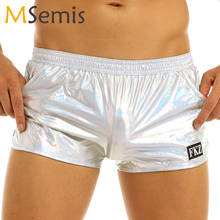 Summer Men Pole Dance Costume Beach Shorts Shiny Metallic Man Sexy Low Rise Boxers Shorts Stage Performance Clubwear Trunks 2024 - buy cheap