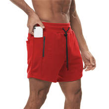 Shorts de corrida masculino, calção esportivo de secagem rápida com vários bolsos para academia e treino de corrida 2024 - compre barato
