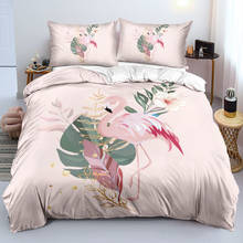 3D White Custom Design Bed Linens Quilt Covers Comforter Cases Pillow Shames Full King Queen Double Size Flamingo Bedding Sets  2024 - buy cheap