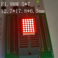 10 шт. x 1,9 мм 5X7 Красный общий катод/анод Светодиодный точечный матричный цифровой трубчатый модуль светодиодный модуль дисплея 2024 - купить недорого