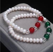 Jewelry south sea white Natural freshwater pearl bracelet for women 1pc 2pc 5pc 10pc 2024 - buy cheap