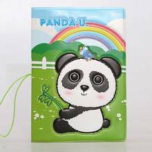 Soporte de pasaporte con estampado 3D de animales Panda, Funda de cuero para pasaporte de viaje, de PVC, 14cm x 9,6 cm 2024 - compra barato