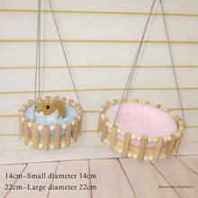 Small Pet Hammock Hamster Hanging Bed Small Animal Warm House Mini Pets Sleeping Bags Practical Style Supplies Wooden 14/22CM 2024 - купить недорого