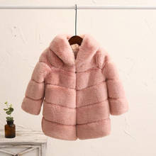 Winter Girls Faux Fur Coat Hooded Baby Girl Rabbit Fur Jackets And Coats Warm Parka Kids Outerwear Clothes Thicken Girls Coat 2024 - buy cheap