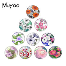 2020 New Petunia Flores Glass Dome Cabochon Petunias Floral Abstract Painting Round Photo Jewelry DIY Handmade 2024 - buy cheap