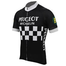 2019 jerseys de ciclismo preto branco homens verão bicicleta camisa desgaste de manga curta retro estilo antigo estrada camisa de ciclismo roupas 2024 - compre barato