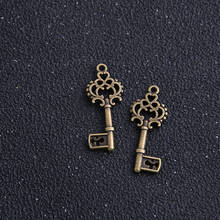 20pcs/lot Lovely Ancient   Hollow Key Charms Pendant Jewelry Findings 12*28mm Vintage Metal Jewelry Key 2024 - buy cheap