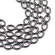 YHBZRET Oval Ellipse Circle Natural Black Hematite Stone Spacer Loose Beads For Jewelry Making Diy bracelet accessories 16x12MM 2024 - buy cheap