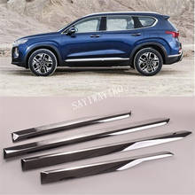 For Hyundai Santa Fe ix45 2019 2020 ABS Chrome Car Side Door Body Cover Moulding Trim Strip Car Exterior Accessories 4pcs 2024 - buy cheap