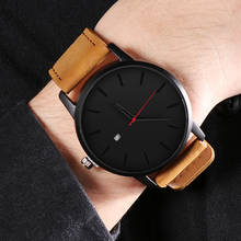 Men's Watches Fashion Leather Quartz Watch Men Casual Sports Male erkek kol saati Wristwatch Montre Hombre Relogio Masculino 2024 - buy cheap