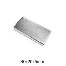 2~15PCS 40x20x5 Quadrate Strong Neodymium Magnet 40mm*20mm Strip Powerful NdFeB Magnetic 40x20x5mm Rare Earth Magnets 40*20*5 2024 - buy cheap