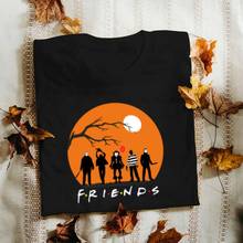Horror Friends Pennywise Michael Myers Jason Voorhees Halloween Men T-Shirt Tops Cotton T shirts for men and women 2024 - buy cheap