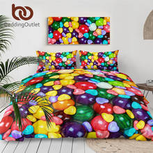 BeddingOutlet Colorful Candy Bedding Watermelon Candy Duvet Cover Chewing Gum Quilt Cover Sweet Dessert Bed Set parrure de lit 2024 - buy cheap