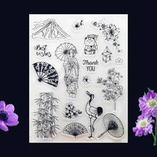 14*18CM Oriental Girls Transparent Seal Clear Stamps Silicone Seal Roller Stamps DIY Scrapbook Album Card Christmas Wedding 2024 - buy cheap