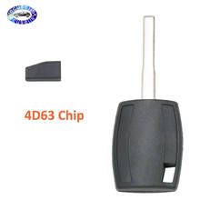 Estojo da chave do carro do transponder fob para ford focus com chip 4d63 2024 - compre barato