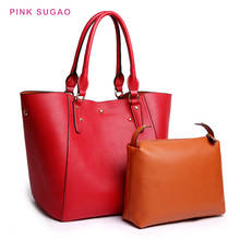 Pink Sugao 2pcs luxury handbags women bags designer fashion shoulder bag leather crossbody bag for women high quality tote bag 2024 - buy cheap