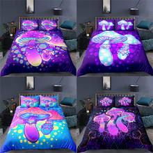 Home Textile Luxury 3D Mushroom Print 2/3Pcs Comfortable Duvet Cover Pillowcase Bedding Sets Single Queen and King EU/US/AU Size 2024 - buy cheap