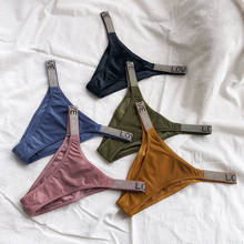 Women Panties Sexy Thong Rhinestones Letter Belt G-string Fashion Hip-Lifting Elastic Briefs  T-back String Underwear 2024 - buy cheap