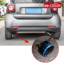 Car Rear Muffler Decoration Stainless Steel Tail Pipe Car Styling Accessories For Mercedes Smart fortwo 453 forfour Modification 2024 - buy cheap