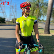 Kafitt Short Sleeve Jumpsuit Women's Triathlon Suit Bicycle Customized Clothing Cycling Suit Cycling Suit Road Mountain Bike 2024 - buy cheap