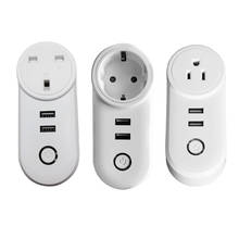 EU/US/UK Plug LSPA2 Smart Plug Intelligent Timing 5V/2.1A 2.4GHz WiFi Smart Outlet with Dual USB Ports for iPhone Work for Alexa 2024 - buy cheap