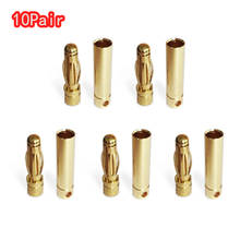 4mm Gold-Plated Bullet Banana Plug High Quality Male Female Bullet Banana Connector Model Battery Plug 10pair 2024 - buy cheap