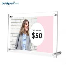 Acrylic Photo Frame Metal Screw Photo Frame Sign Display Store Promotion Poster Stand Desk Photo Stand Acrylic Picture Frame 2024 - buy cheap