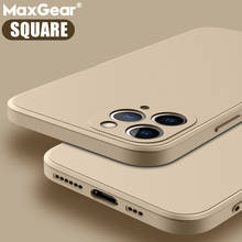 Оригинальный квадратный жидкий силиконовый чехол для телефона iPhone 13 Mini 12 11 Pro Max XS SE 2020 X XR 7 8 Plus, роскошный тонкий мягкий чехол-накладка 2024 - купить недорого