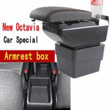 Armrest For Skoda Octavia Mk3 A7 2014-2018 Dual Layer Central Store Content box with ashtray Cup holder USB Charging Car modific 2024 - buy cheap