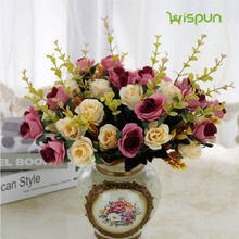 12 Heads Roses Artificial Flower Bouquet European Style Home Decoration Artificial Fake Flower 2024 - buy cheap