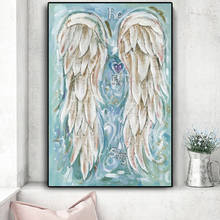 Abstracto símbolo musical asas de anjo pintura em tela decoração para casa cartazes e impressões na parede arte imagem para sala estar 2024 - compre barato