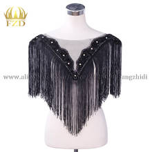 FZD 10 Pieces Wedding Bodices Patches Fabric front&back fringe for Bridal Evening Dress DIY Material Clothes tassel Trimming 2024 - buy cheap