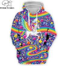 2019 autumn Fashion 3d Men Hoodies Lisa Frank Cartoon Rainbow unicorn horse Printed Hoodie Sweatshirt/Zipper coat 2024 - buy cheap
