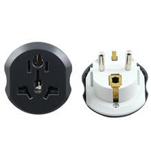 Adaptador Universal de enchufe de viaje, enchufe europeo de toma de tierra de 2 pines, de cobre, CE, Japón, AU, EE. UU. A la UE, Alemania, Francia, 16A, 250V, novedad 2024 - compra barato