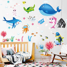 Adesivo de parede infantil de desenho animado, arte de pvc removível decalque para casa faça você mesmo mural decoração para bebês crianças quarto 2024 - compre barato