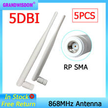 Lorawan-repetidor de señal para exteriores, 5 piezas, 868 MHz, 915 MHz, 5dbi, conector de RP-SMA, GSM, 915 MHz, 868 MHz 2024 - compra barato