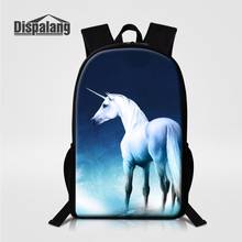 Dispalang 16 Inch Unicorn Backpack Children Unique School Bag Cartoon Animal Boy Girl Bookbag Women Travel Bagpack Unisex Rugtas 2024 - buy cheap